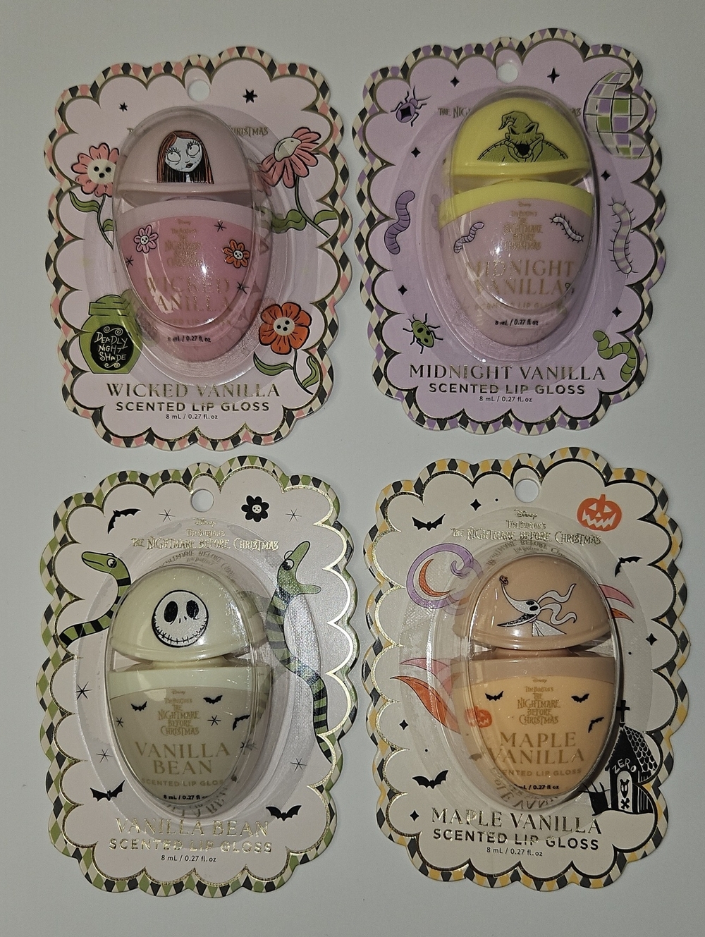 Disney The Burton's The Night Before Christmas Scented Lip Gloss Set 4-Pieces